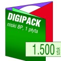 Digipacki 8P - trzyłamowe, na 1 płytę - druk pełnokolorowy, uszlachetnienie folią w cenie podstawowej - 1.500 szt.