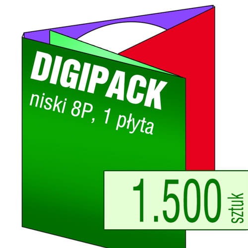 Digipacki 8P - trzyłamowe, na 1 płytę - druk pełnokolorowy, uszlachetnienie folią w cenie podstawowej - 1.500 szt.