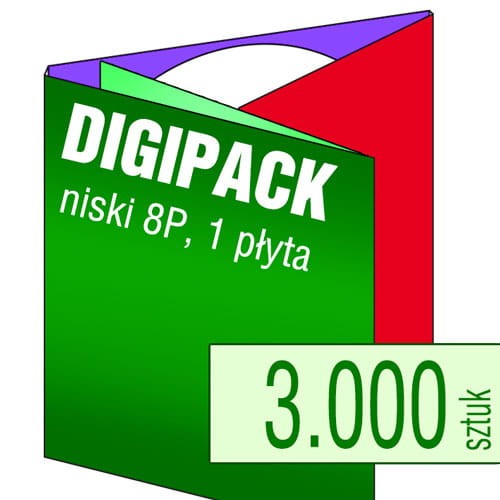 Digipacki 8P - trzyłamowe, na 1 płytę - druk pełnokolorowy, uszlachetnienie folią w cenie podstawowej - 3.000 szt.