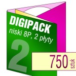 Digipack 8P na 2 płyty - pakiet 750 szt.