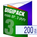 Digipacki 8P - trzyłamowe, na 3 płyty - druk pełnokolorowy, uszlachetnienie folią w cenie podstawowej - 200 szt.