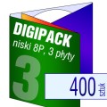 Digipacki 8P - trzyłamowe, na 3 płyty - druk pełnokolorowy, uszlachetnienie folią w cenie podstawowej - 400 szt.