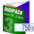 Digipacki 8P - trzyłamowe, na 3 płyty - druk pełnokolorowy, uszlachetnienie folią w cenie podstawowej - 750 szt.
