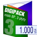 Digipacki 8P - trzyłamowe, na 3 płyty - druk pełnokolorowy, uszlachetnienie folią w cenie podstawowej - 1.000 szt.