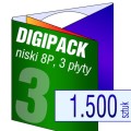 Digipacki 8P - trzyłamowe, na 3 płyty - druk pełnokolorowy, uszlachetnienie folią w cenie podstawowej - 1.500 szt.