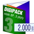 Digipacki 8P - trzyłamowe, na 3 płyty - druk pełnokolorowy, uszlachetnienie folią w cenie podstawowej - 2.000 szt.