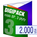 Digipack 8P na 3 płyty - pakiet 2.000 szt.