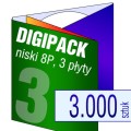 Digipacki 8P - trzyłamowe, na 3 płyty - druk pełnokolorowy, uszlachetnienie folią w cenie podstawowej - 3.000 szt.