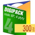 Digipacki 8P - trzyłamowe, na 4 płyty - druk pełnokolorowy, uszlachetnienie folią w cenie podstawowej - 300 szt.