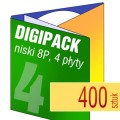 Digipacki 8P - trzyłamowe, na 4 płyty - druk pełnokolorowy, uszlachetnienie folią w cenie podstawowej - 400 szt.
