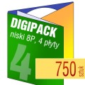 Digipacki 8P - trzyłamowe, na 4 płyty - druk pełnokolorowy, uszlachetnienie folią w cenie podstawowej - 750 szt.