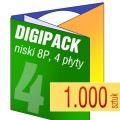 Digipacki 8P - trzyłamowe, na 4 płyty - druk pełnokolorowy, uszlachetnienie folią w cenie podstawowej - 1.000 szt.