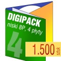 Digipacki 8P - trzyłamowe, na 4 płyty - druk pełnokolorowy, uszlachetnienie folią w cenie podstawowej - 1.500 szt.