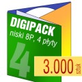 Digipacki 8P - trzyłamowe, na 4 płyty - druk pełnokolorowy, uszlachetnienie folią w cenie podstawowej - 3.000 szt.