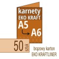 Zaproszenia, karnety EKO KRAFTLINER - A5 do A6 - także możliwość druku w kolorze białym - pakiet 50 szt.