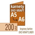 Zaproszenia, karnety EKO KRAFTLINER - A5 do A6 - także możliwość druku w kolorze białym - pakiet 200 szt.