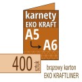 Zaproszenia, karnety EKO KRAFTLINER - A5 do A6 - także możliwość druku w kolorze białym - pakiet 400 szt.