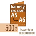 Zaproszenia, karnety EKO KRAFTLINER - A5 do A6 - także możliwość druku w kolorze białym - pakiet 500 szt.