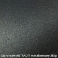 papier P44 Stardream Antracyt, ciemnoszary metalizowany, 285g, druk kolorem białym