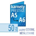Zaproszenia, karnety PRESTIGE - A5 do A6 - druk na papierach ozdobnych, metalizowanych, fakturowanych - także możliwość druku w kolorze białym - pakiet 50 szt.