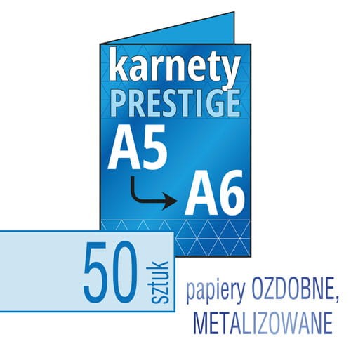 Zaproszenia, karnety PRESTIGE - A5 do A6 - druk na papierach ozdobnych, metalizowanych, fakturowanych - także możliwość druku w kolorze białym - pakiet 50 szt.