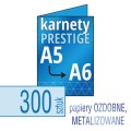 Zaproszenia, karnety PRESTIGE - A5 do A6 - druk na papierach ozdobnych, metalizowanych, fakturowanych - także możliwość druku w kolorze białym - pakiet 300 szt.