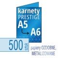 Zaproszenia, karnety PRESTIGE - A5 do A6 - druk na papierach ozdobnych, metalizowanych, fakturowanych - także możliwość druku w kolorze białym - pakiet 500 szt.