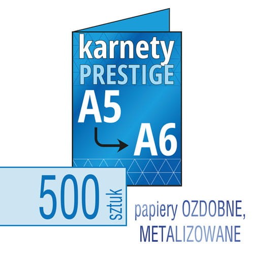 Zaproszenia, karnety PRESTIGE - A5 do A6 - druk na papierach ozdobnych, metalizowanych, fakturowanych - także możliwość druku w kolorze białym - pakiet 500 szt.