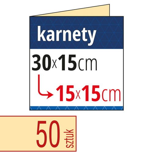 Zaproszenia, karnety - 30x15 do 15x15 (kwadrat) - kreda 350g lub Invercote Creato 300g lub Satyna DCP 300g, druk pełnokolorowy CMYK - pakiet 50 szt.