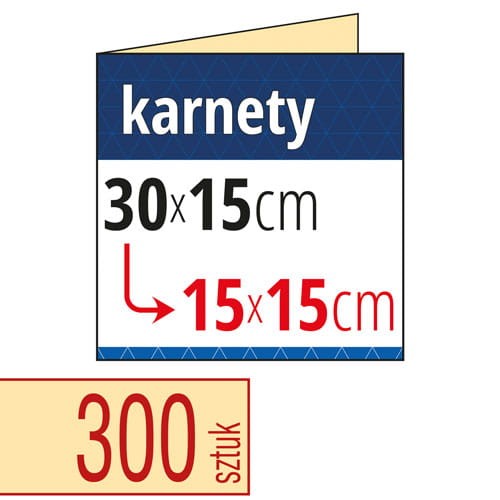 Zaproszenia, karnety - 30x15 do 15x15 (kwadrat) - kreda 350g lub Invercote Creato 300g lub Satyna DCP 300g, druk pełnokolorowy CMYK - pakiet 300 szt.