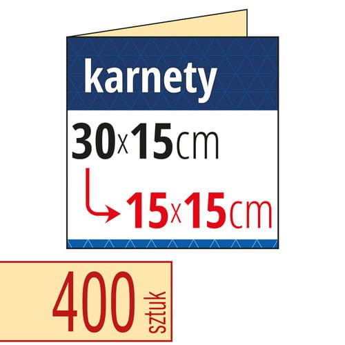 Zaproszenia, karnety - 30x15 do 15x15 (kwadrat) - kreda 350g lub Invercote Creato 300g lub Satyna DCP 300g, druk pełnokolorowy CMYK - pakiet 400 szt.