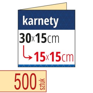 Zaproszenia, karnety - 30x15 do 15x15 (kwadrat) - 500 szt.