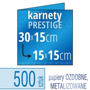 Zaproszenia, karnety PRESTIGE - 30x15 do 15x15 - 500 szt.
