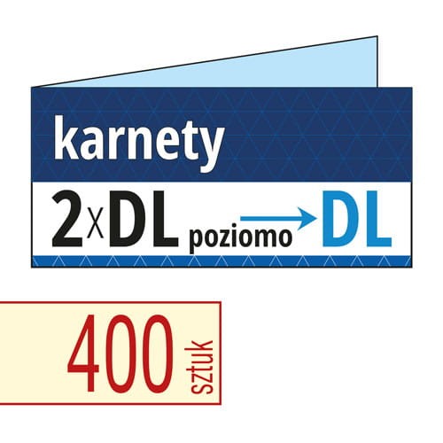 Zaproszenia, karnety - 2xDL do DL (poziomo) - kreda 350g lub Invercote Creato 300g lub Satyna DCP 300g, druk pełnokolorowy CMYK - pakiet 400 szt.