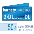 Zaproszenia, karnety PRESTIGE - 2xDL do DL (poziomo) - druk na papierach ozdobnych, metalizowanych, fakturowanych - także możliwość druku w kolorze białym - pakiet 50 szt.