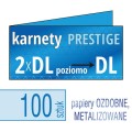 Zaproszenia, karnety PRESTIGE - 2xDL do DL (poziomo) - druk na papierach ozdobnych, metalizowanych, fakturowanych - także możliwość druku w kolorze białym - pakiet 100 szt.