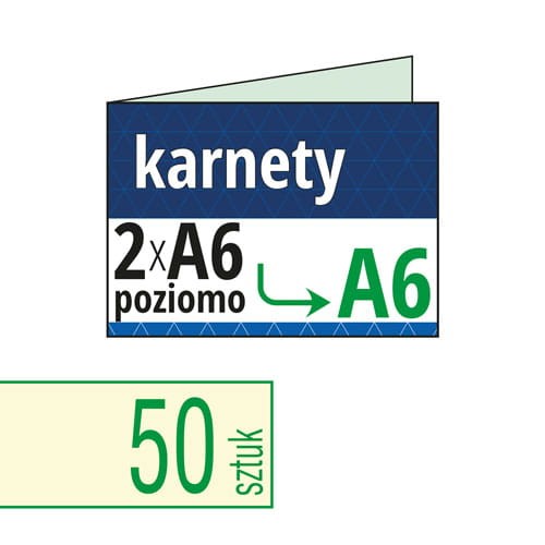 Zaproszenia, karnety - 2xA6 do A6 - kreda 350g lub Invercote Creato 300g lub Satyna DCP 300g, druk pełnokolorowy CMYK - pakiet 50 szt.