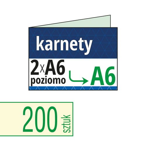 Zaproszenia, karnety - 2xA6 do A6 - kreda 350g lub Invercote Creato 300g lub Satyna DCP 300g, druk pełnokolorowy CMYK - pakiet 200 szt.