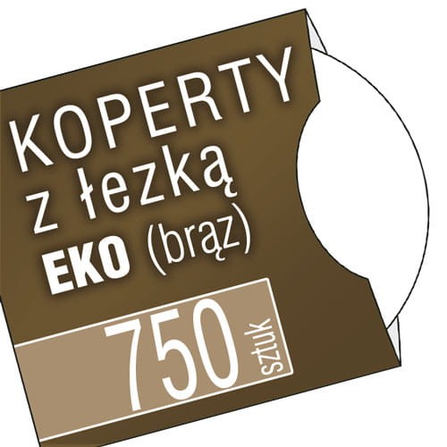 Koperta kartonowa z ŁEZKĄ - EKO Kraftliner brązowy - 750 szt.