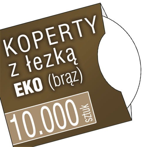 Koperta kartonowa z ŁEZKĄ - EKO Kraftliner brązowy - 10.000 szt.