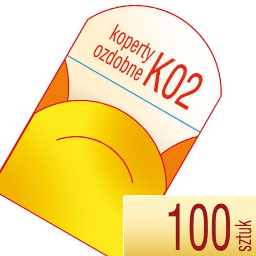 Koperty kartonowe OZDOBNE K02 - druk pełnokolorowy - 100 szt.