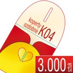 Koperty ozdobne K04 (serduszko) - pakiet 3.000 szt.