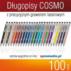 Długopisy COSMO z grawerem - pakiet 100 szt.