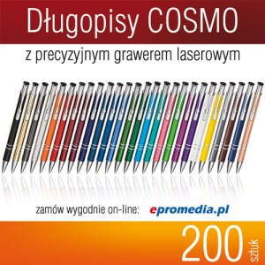 Długopisy COSMO z grawerem - pakiet 200 szt.