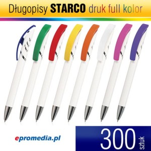 Długopisy STARCO z nadrukiem full kolor - pakiet 300 szt.