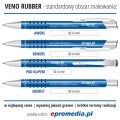 Długopisy metalowe VENO RUBBER z grawerem - SPECYFIKACJA TECHNICZNA