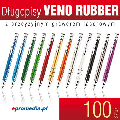 Długopisy metalowe VENO RUBBER  z grawerem - ATRAKCYJNA CENA