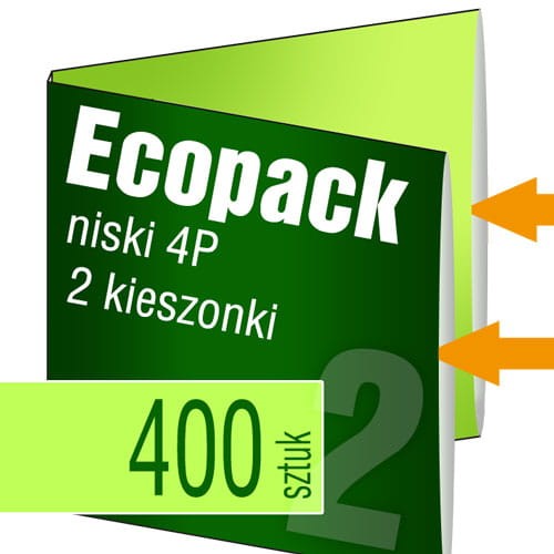 Ecopack 4P - 2 kieszenie - na 2płyty lub 1 płytę i książeczkę