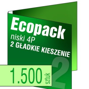 Ecopack 4P - dwie GŁADKIE kieszenie - pakiet 1.500 szt.