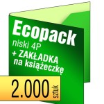 Ecopack 4P - z zakładką na książeczkę - pakiet 2.000 szt.